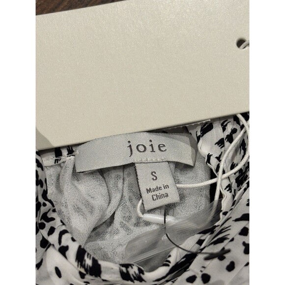 NWT- Joie 'Erola B' Printed Mock-Neck Halter Top, Porcelain/Black - Size Small - Picture 14 of 14